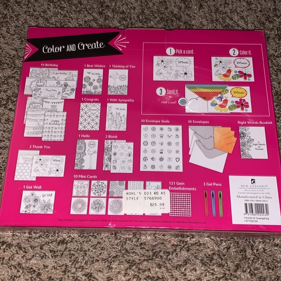 NWT COLOR AND CREATE YOUR OWN CARDS - Picture 2 of 2